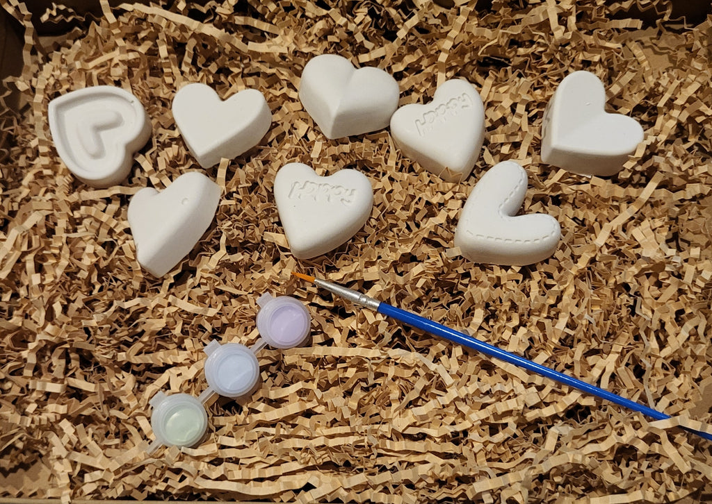 Kit figurines petit coeur à peindre